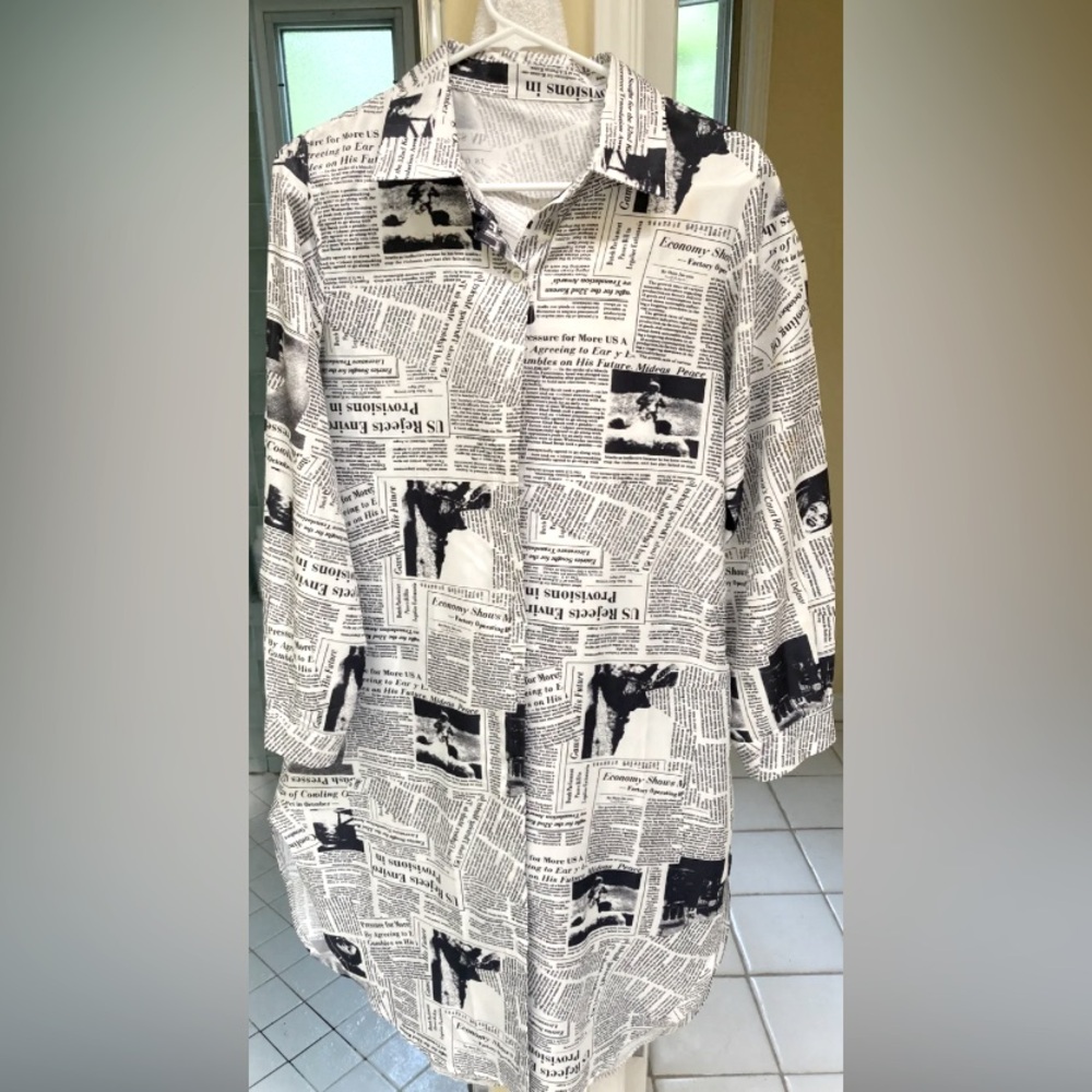 Unbranded - Newsprint Shirtdress